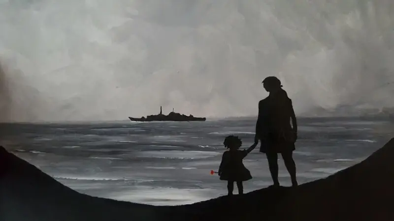 Wish He Didn’T Have To Go Limited Edition Giclée Print – Tender Farewell Theme Art 1