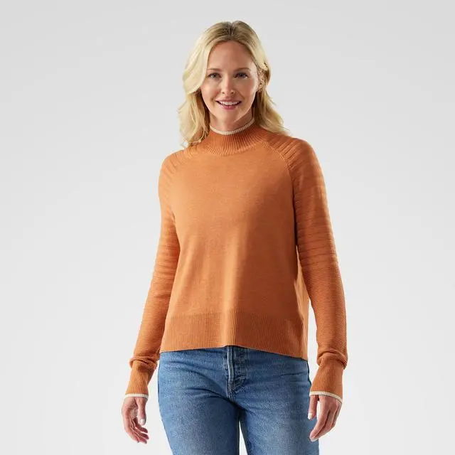 Women'S Edgewood Mock Neck Cable-Knit Sweater 1