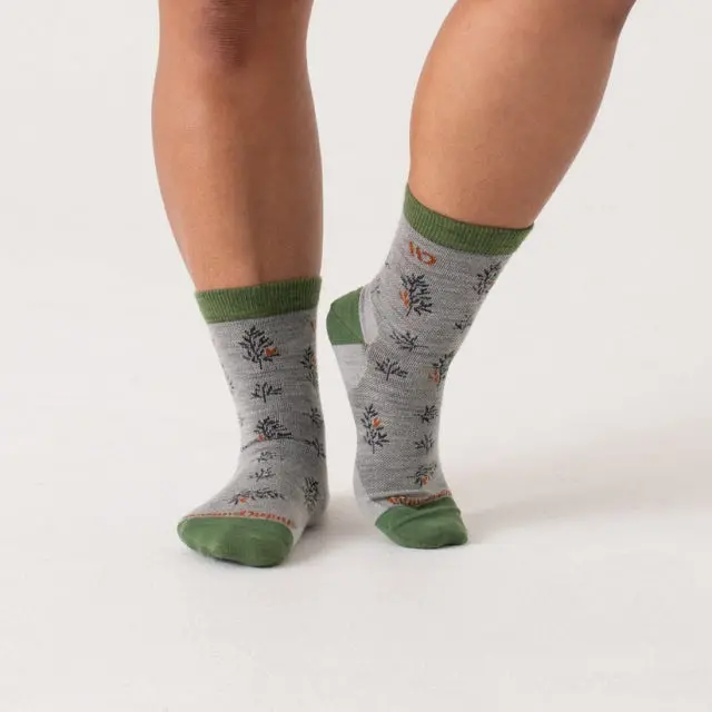 Women'S Foliage-Print Lightweight Micro Crew Socks 1