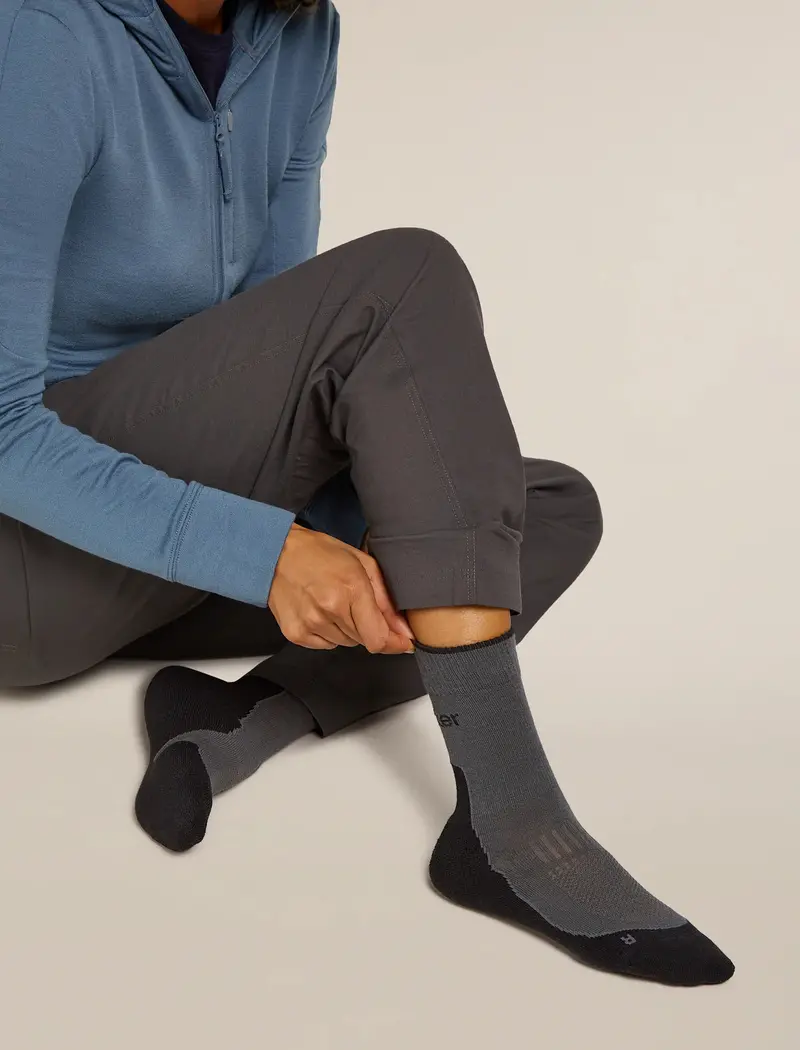 Women'S Icebreaker Merino Hike+ Lightweight Crew Hiking Socks 1