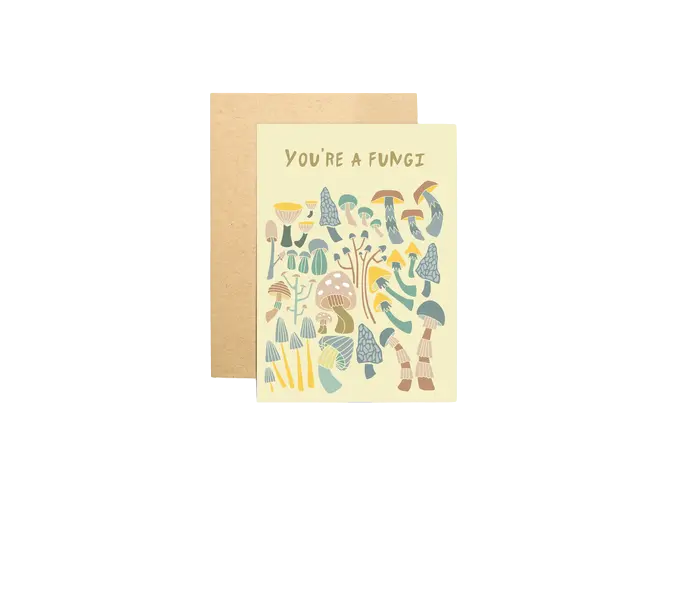Woosah Outfitters Fungi Greeting Card – Mycology-Inspired Nature Humor 1