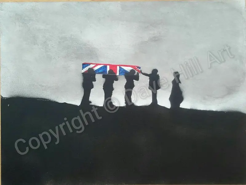 Wwii-Themed Original Painting: 'Darkest Day' 1
